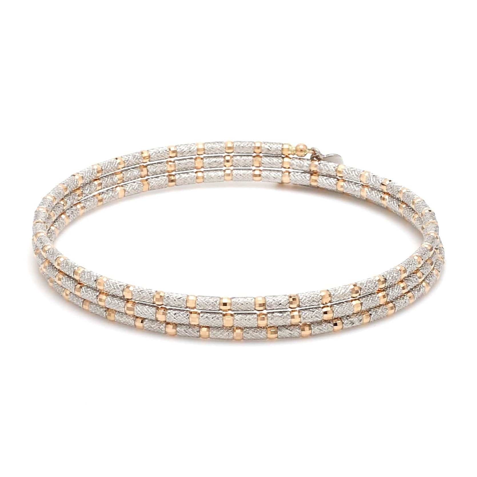 Jewelove™ Bangles & Bracelets Unique Japanese Platinum & Rose Gold Bracelet for Women JL PTB 726