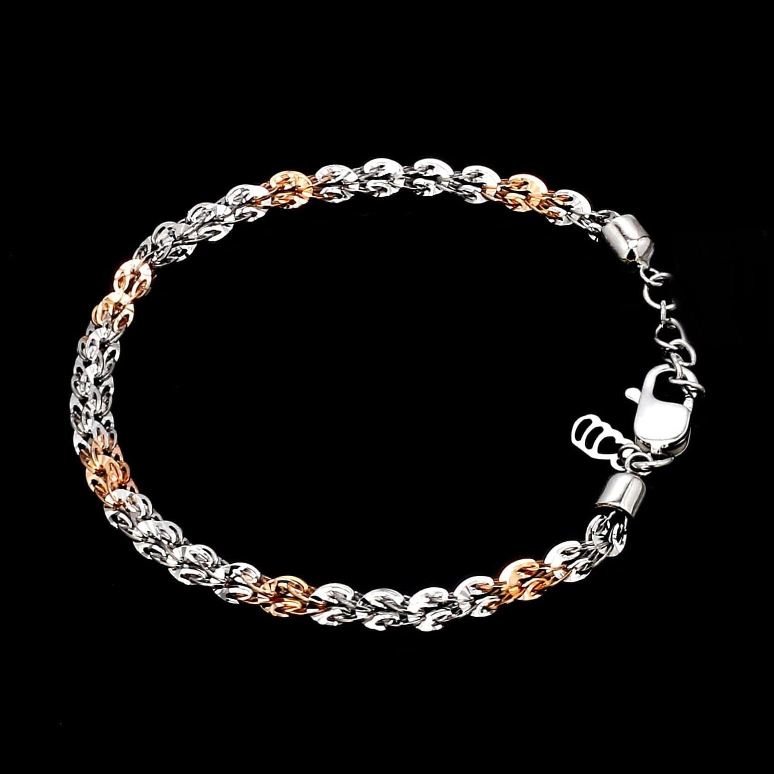 Jewelove™ Bangles & Bracelets Bracelet Unique Japanese Platinum Rose Gold Bracelet JL PTB 739R