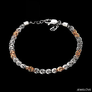 Jewelove™ Bangles & Bracelets Bracelet Unique Japanese Platinum Rose Gold Bracelet JL PTB 739R