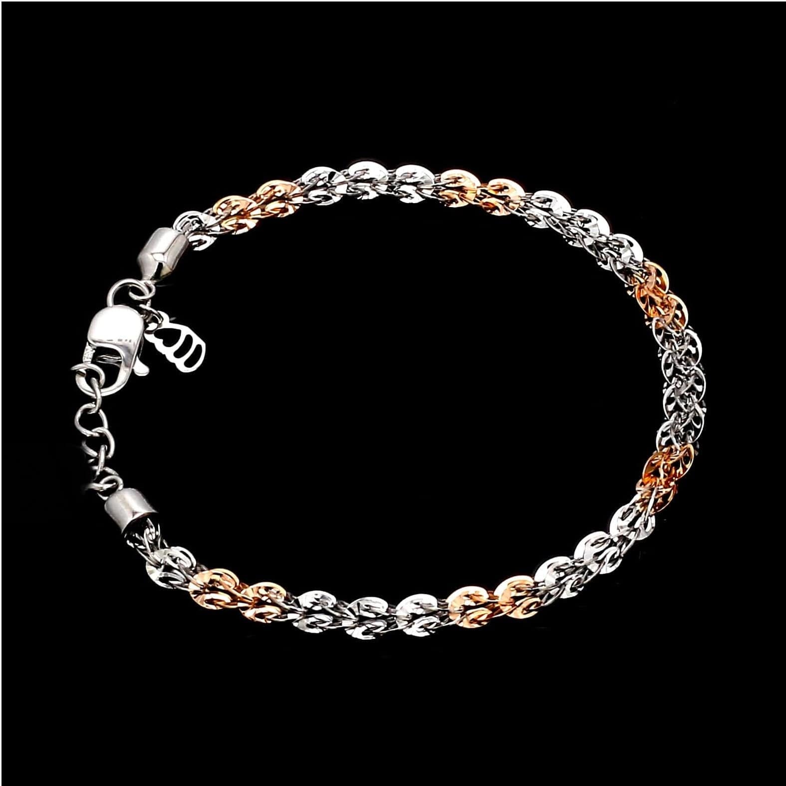 Jewelove™ Bangles & Bracelets Bracelet Unique Japanese Platinum Rose Gold Bracelet JL PTB 739R