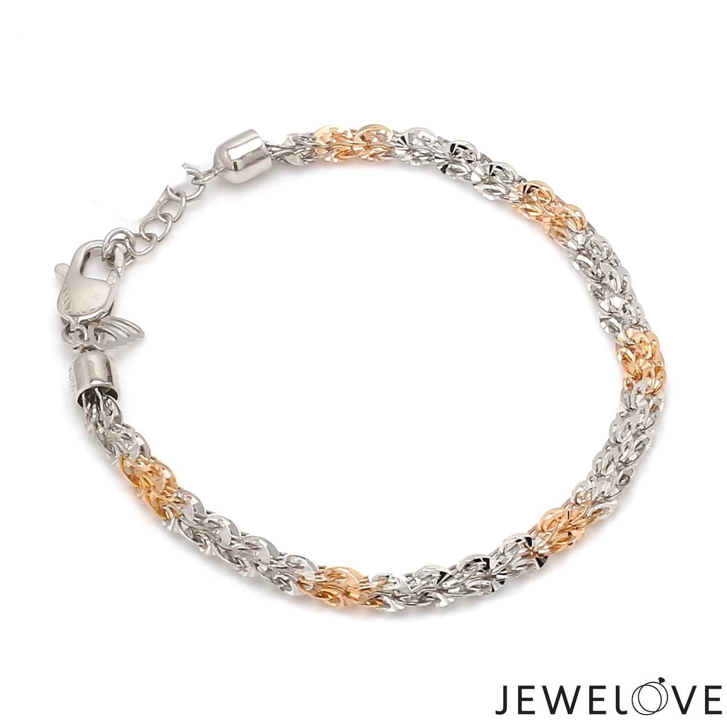 Jewelove™ Bangles & Bracelets Bracelet Unique Japanese Platinum Rose Gold Bracelet JL PTB 739R