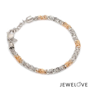 Jewelove™ Bangles & Bracelets Bracelet Unique Japanese Platinum Rose Gold Bracelet JL PTB 739R