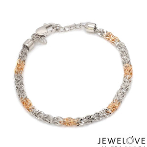 Jewelove™ Bangles & Bracelets Bracelet Unique Japanese Platinum Rose Gold Bracelet JL PTB 739R