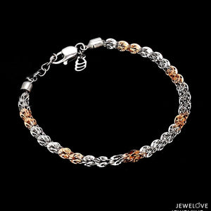 Jewelove™ Bangles & Bracelets Bracelet Unique Japanese Platinum Rose Gold Bracelet JL PTB 739R