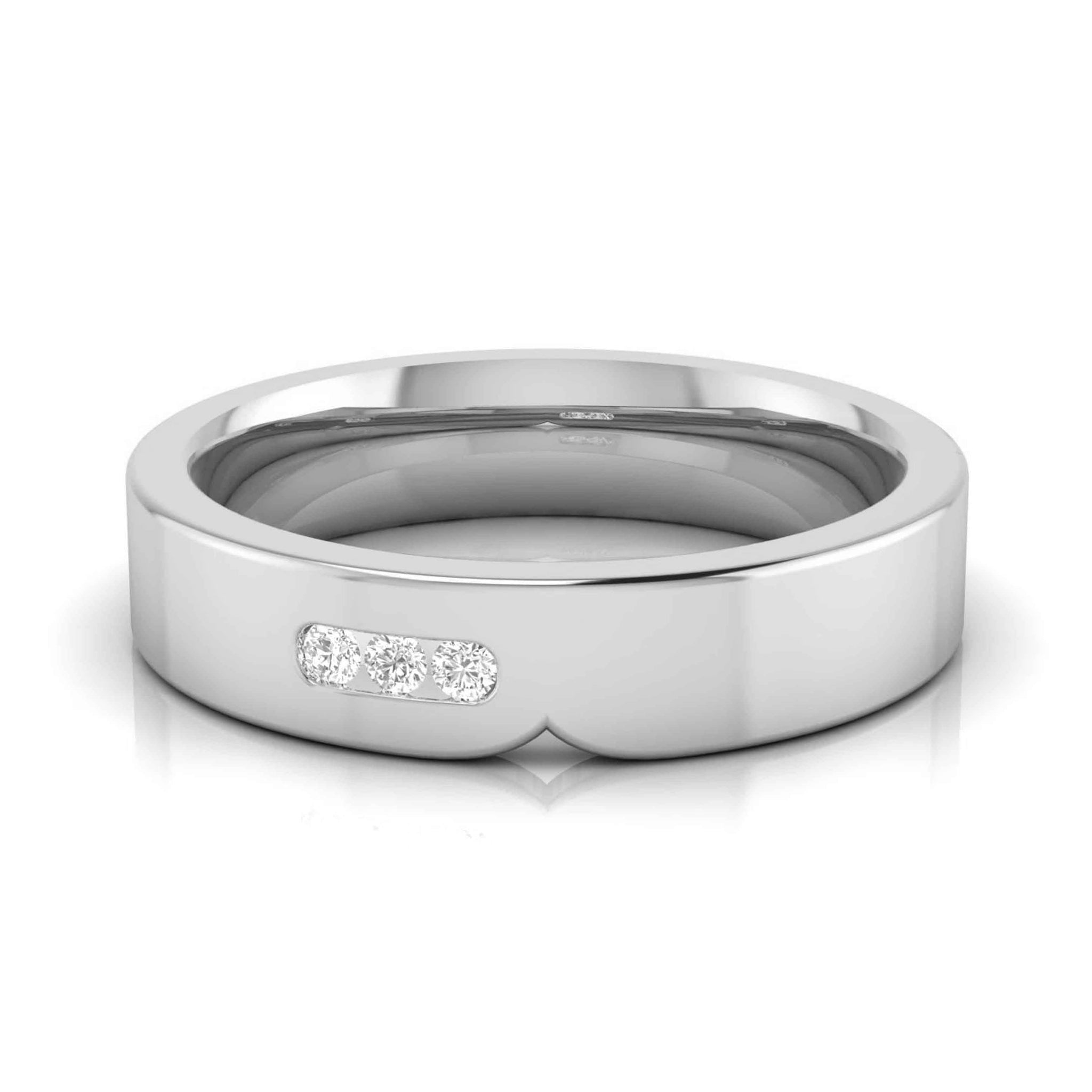 Jewelove™ Rings Unisex Platinum Diamond Couple Ring JL PT B-44