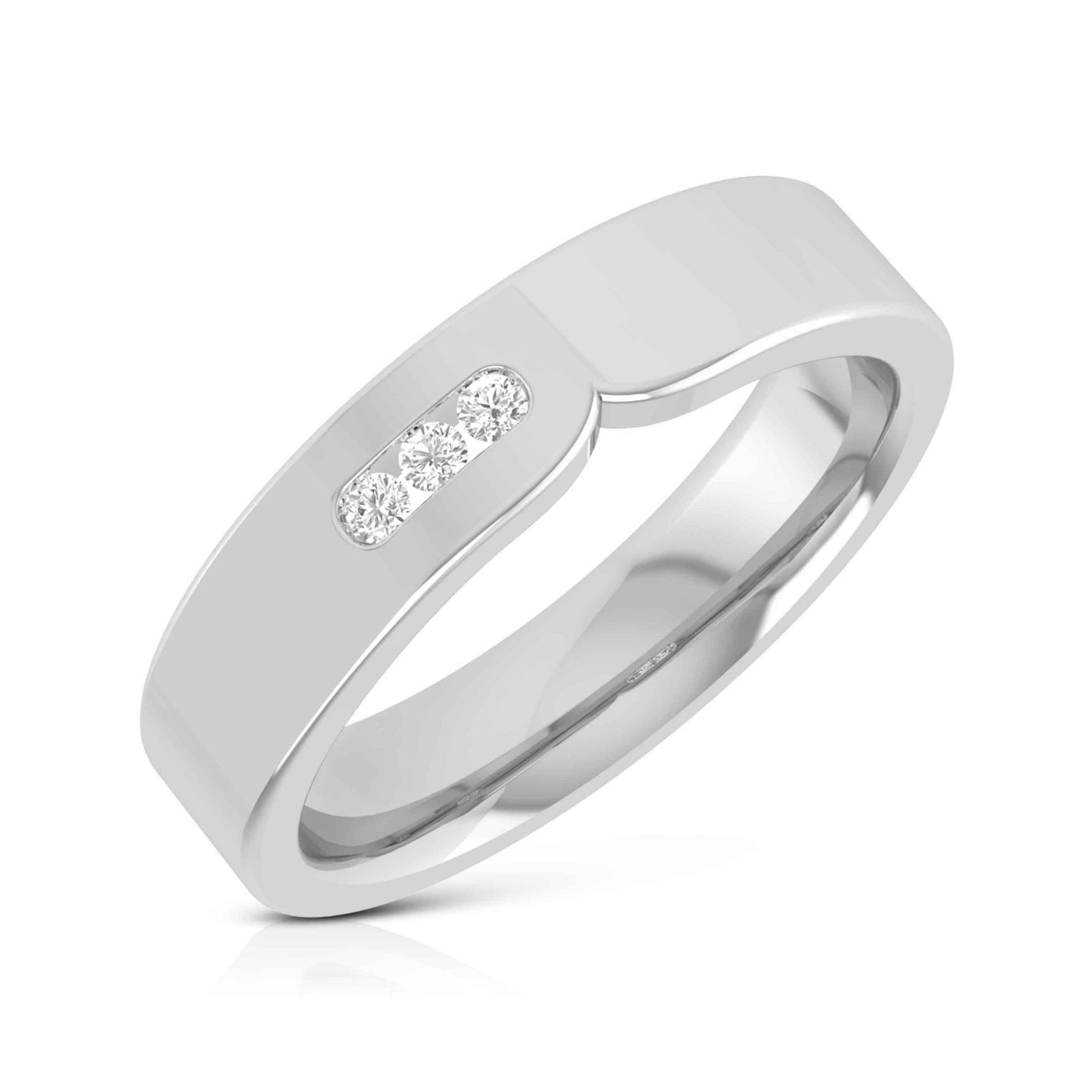 Jewelove™ Rings Unisex Platinum Diamond Couple Ring JL PT B-44