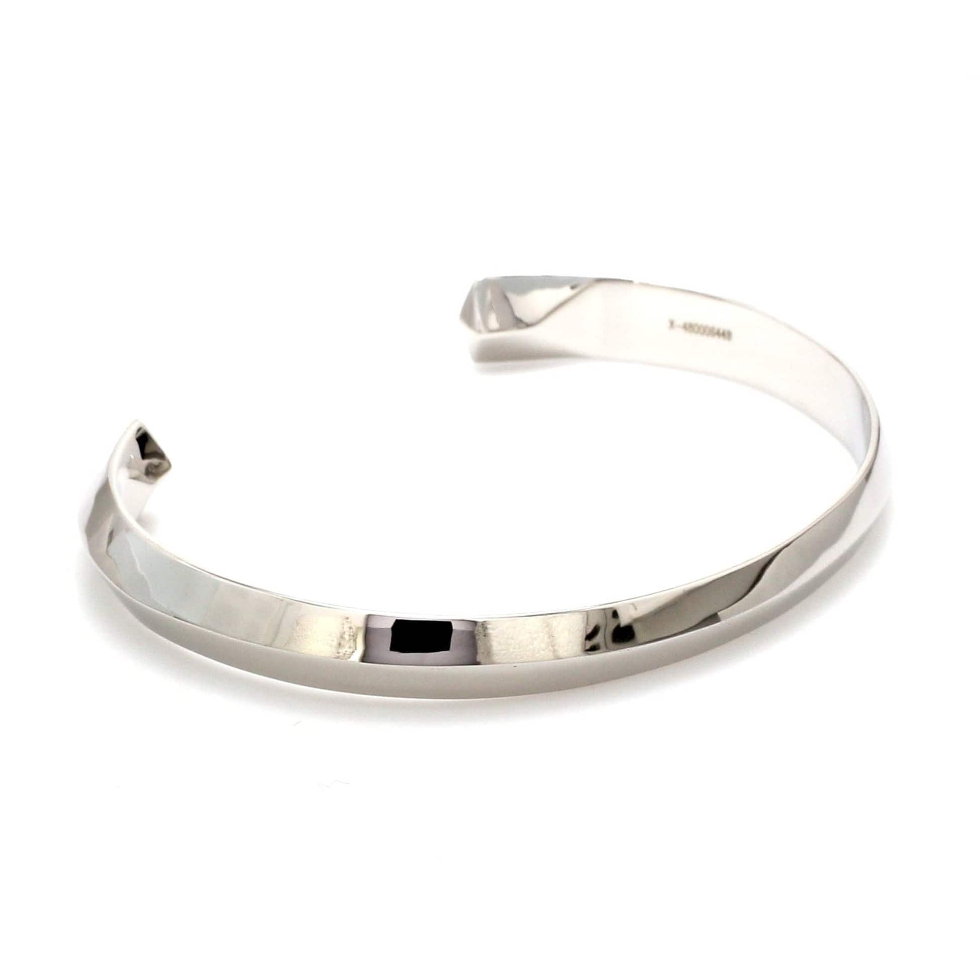 Jewelove™ Bangles & Bracelets Unisex Platinum Open Kada Hi-Polish JL PTB 736