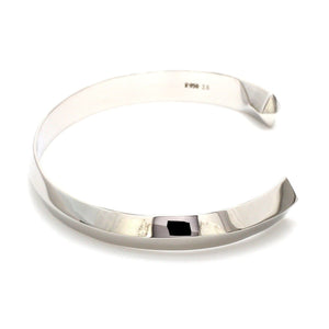 Jewelove™ Bangles & Bracelets Unisex Platinum Open Kada Hi-Polish JL PTB 736