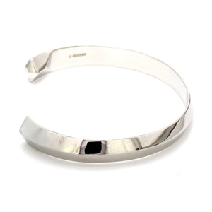 Jewelove™ Bangles & Bracelets Unisex Platinum Open Kada Hi-Polish JL PTB 736