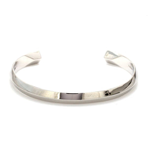 Jewelove™ Bangles & Bracelets Unisex Platinum Open Kada Hi-Polish JL PTB 736