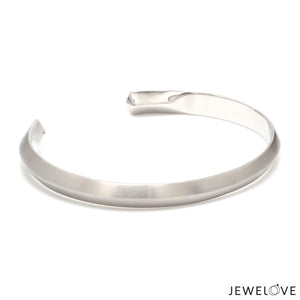 Jewelove™ Bangles & Bracelets Unisex Platinum Open Kada Matte Finish JL PTB 736