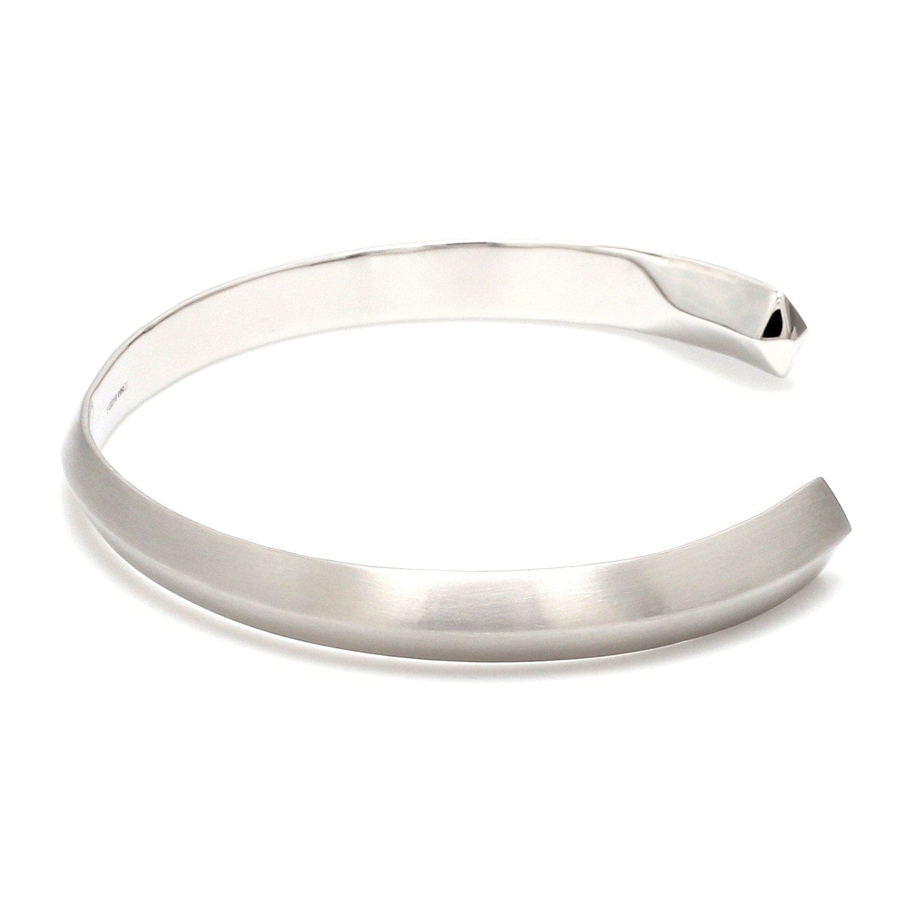 Jewelove™ Bangles & Bracelets Unisex Platinum Open Kada Matte Finish JL PTB 736