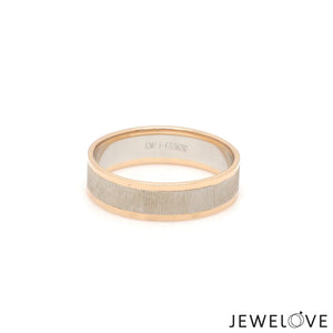 Jewelove™ Rings Unisex Platinum & Rose Gold Couple Love Band Rings JL PT 1362