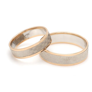 Jewelove™ Rings Unisex Platinum & Rose Gold Couple Love Band Rings JL PT 1362