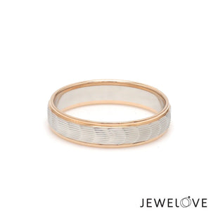 Jewelove™ Rings Unisex Platinum & Rose Gold Couple Love Band Rings JL PT 1365