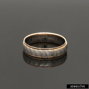 Jewelove™ Rings Unisex Platinum & Rose Gold Couple Love Band Rings JL PT 1365