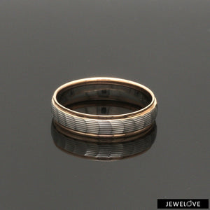 Jewelove™ Rings Unisex Platinum & Rose Gold Couple Love Band Rings JL PT 1365