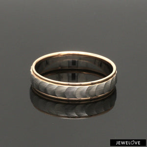 Jewelove™ Rings Unisex Platinum & Rose Gold Couple Love Band Rings JL PT 1365