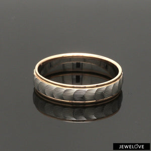 Jewelove™ Rings Unisex Platinum & Rose Gold Couple Love Band Rings JL PT 1365