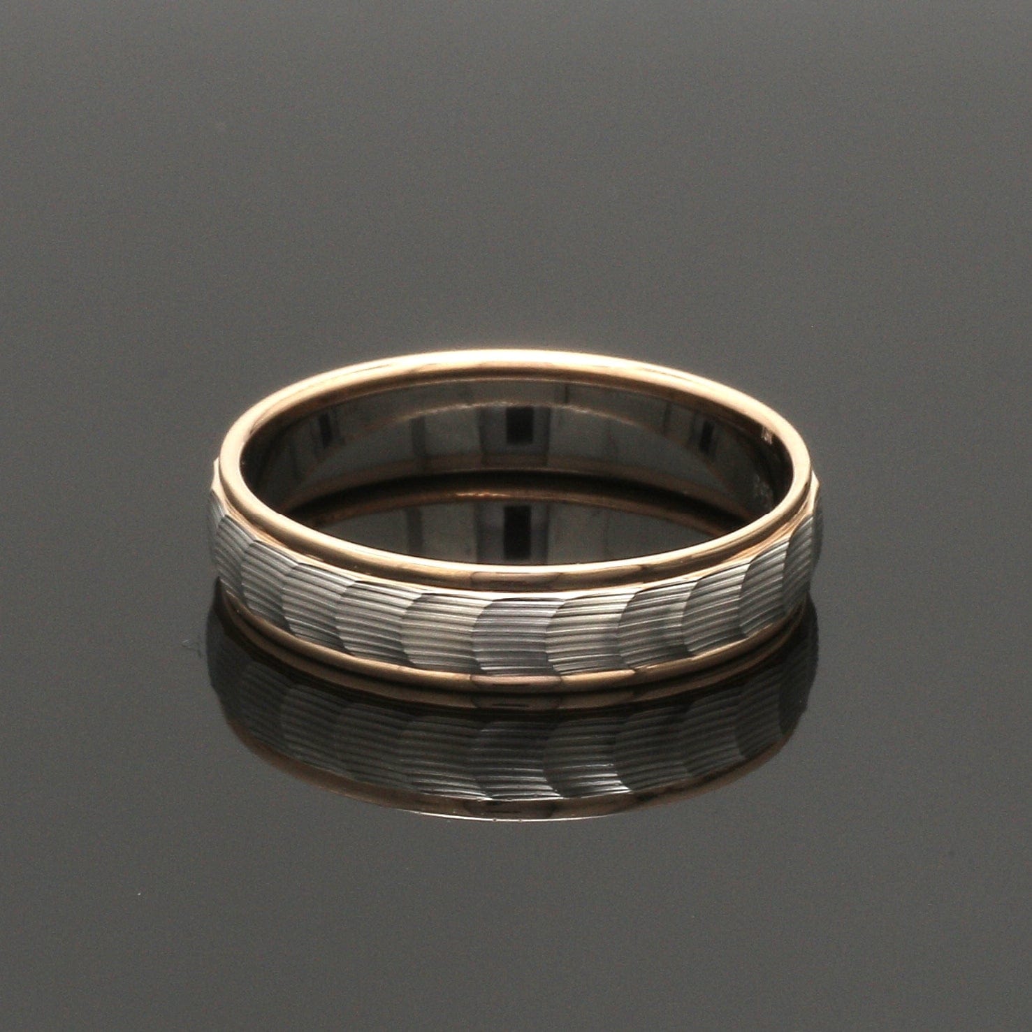 Jewelove™ Rings Unisex Platinum & Rose Gold Couple Love Band Rings JL PT 1365