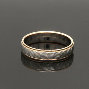 Jewelove™ Rings Unisex Platinum & Rose Gold Couple Love Band Rings JL PT 1365