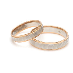 Jewelove™ Rings Unisex Platinum & Rose Gold Couple Love Band Rings JL PT 1365