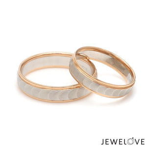 Jewelove™ Rings Unisex Platinum & Rose Gold Couple Love Band Rings JL PT 1365