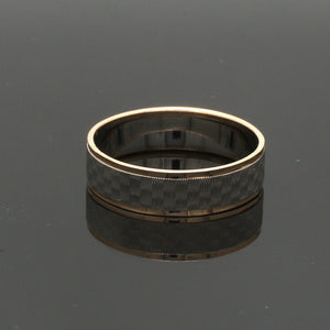 Jewelove™ Rings Unisex Platinum & Rose Gold Couple Love Bands JL PT 1362