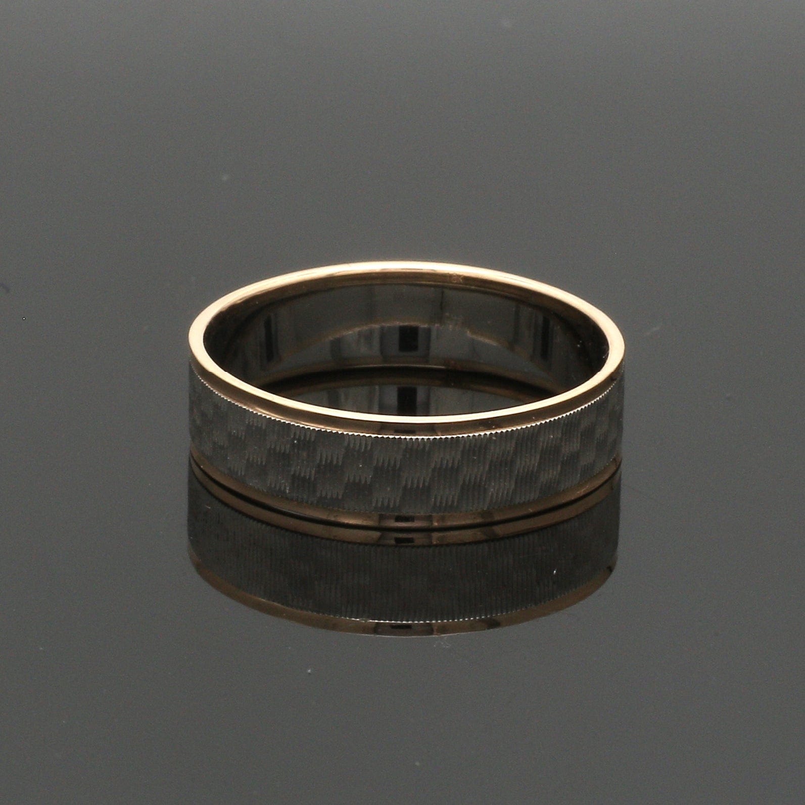 Jewelove™ Rings Unisex Platinum & Rose Gold Couple Love Bands JL PT 1362