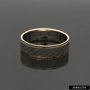 Jewelove™ Rings Unisex Platinum & Rose Gold Couple Love Bands JL PT 1362