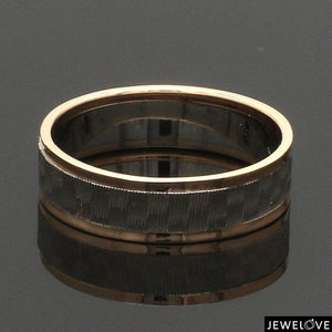 Jewelove™ Rings Unisex Platinum & Rose Gold Couple Love Bands JL PT 1362