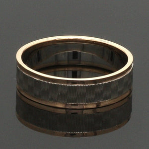 Jewelove™ Rings Unisex Platinum & Rose Gold Couple Love Bands JL PT 1362