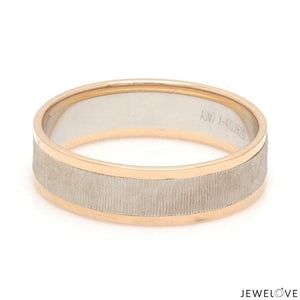 Jewelove™ Rings Unisex Platinum & Rose Gold Couple Love Bands JL PT 1362