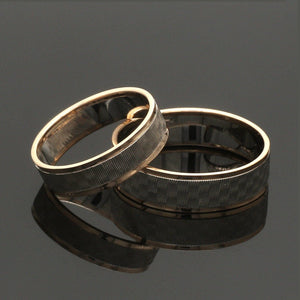 Jewelove™ Rings Unisex Platinum & Rose Gold Couple Love Bands JL PT 1362