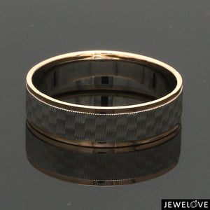 Jewelove™ Rings Unisex Platinum & Rose Gold Couple Love Bands JL PT 1362