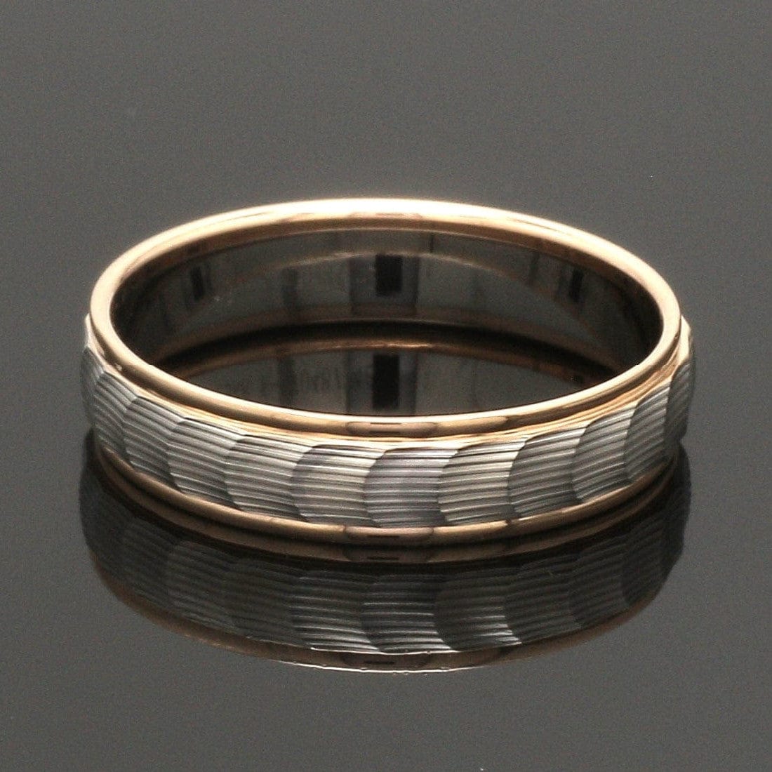 Jewelove™ Rings Unisex Platinum & Rose Gold Couple Love Bands JL PT 1365