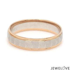 Jewelove™ Rings Unisex Platinum & Rose Gold Couple Love Bands JL PT 1365