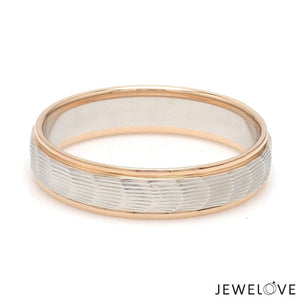 Jewelove™ Rings Unisex Platinum & Rose Gold Couple Love Bands JL PT 1365