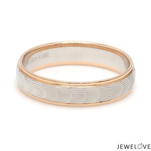 Jewelove™ Rings Unisex Platinum & Rose Gold Couple Love Bands JL PT 1365