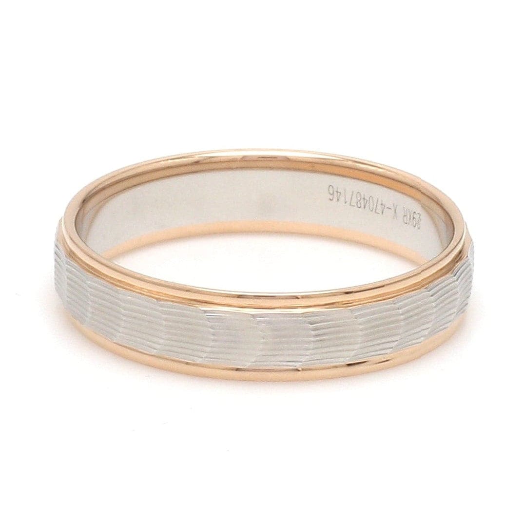 Jewelove™ Rings Unisex Platinum & Rose Gold Couple Love Bands JL PT 1365