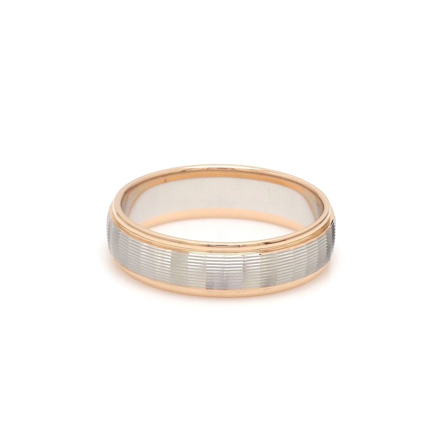 Jewelove™ Rings Unisex Platinum Rose Gold Couple Love Bands JL PT 1366