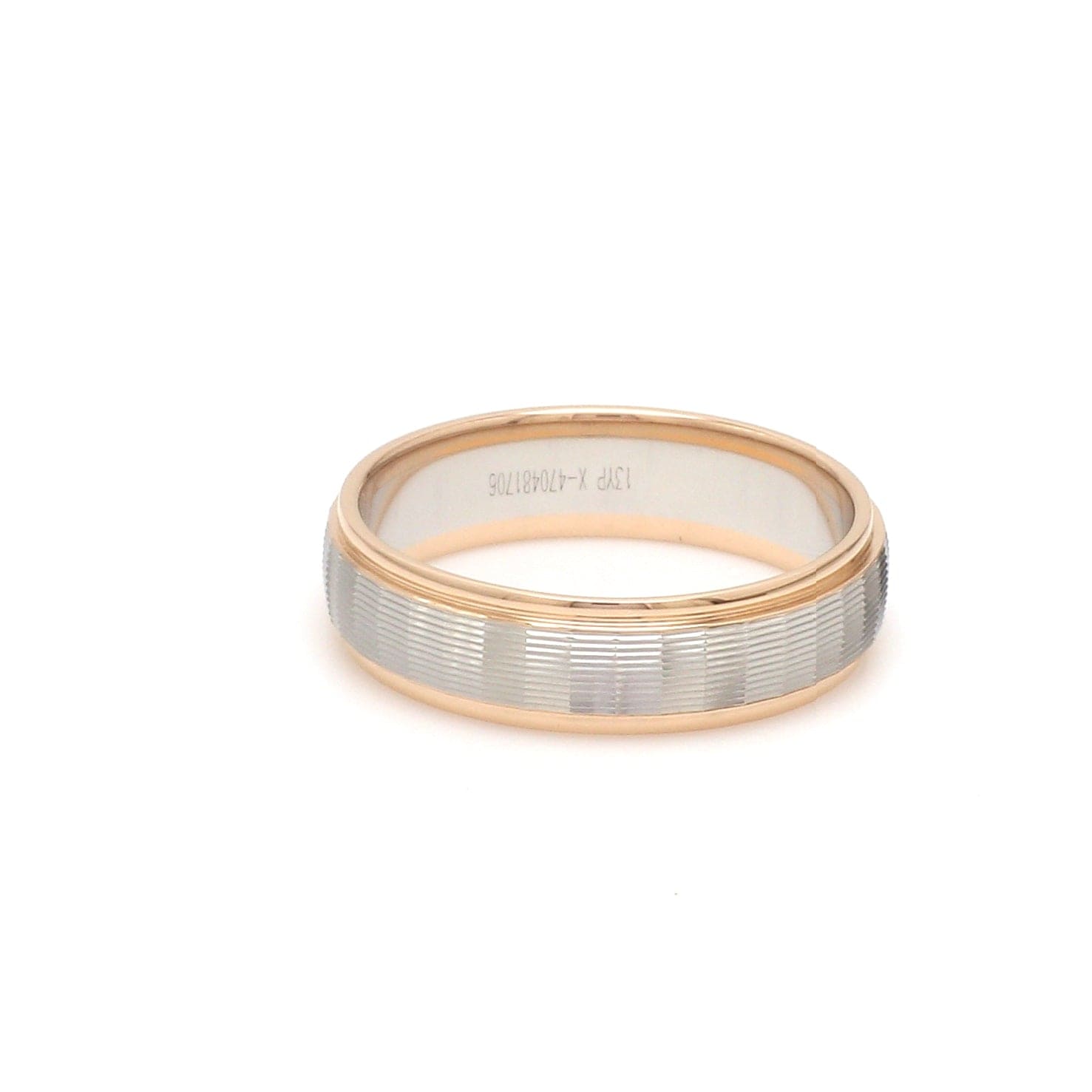 Jewelove™ Rings Unisex Platinum Rose Gold Couple Love Bands JL PT 1366