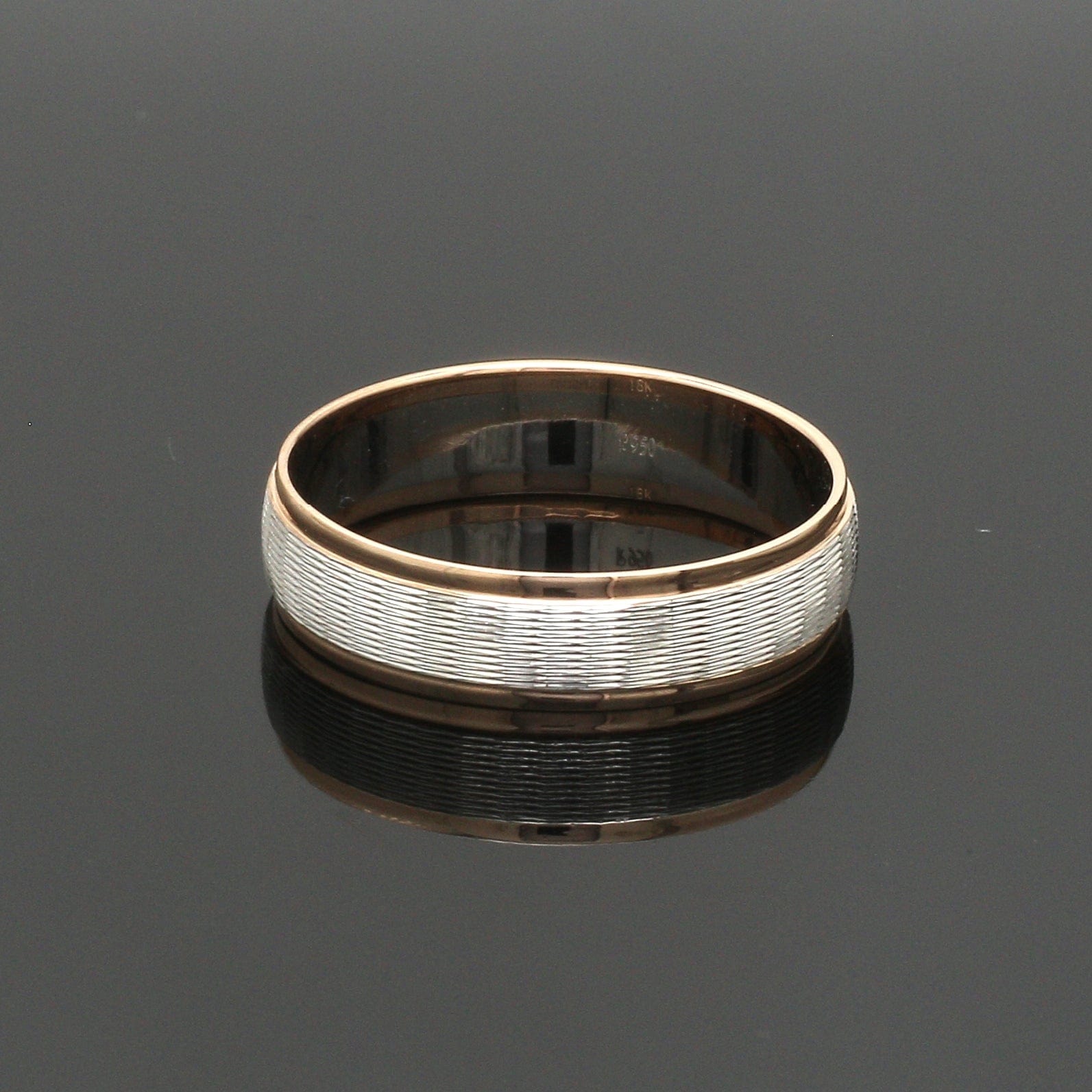 Jewelove™ Rings Unisex Platinum Rose Gold Couple Love Bands JL PT 1366