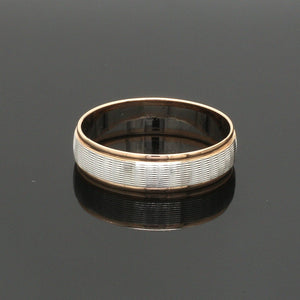 Jewelove™ Rings Unisex Platinum Rose Gold Couple Love Bands JL PT 1366