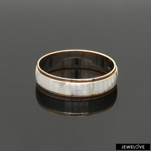 Jewelove™ Rings Unisex Platinum Rose Gold Couple Love Bands JL PT 1366