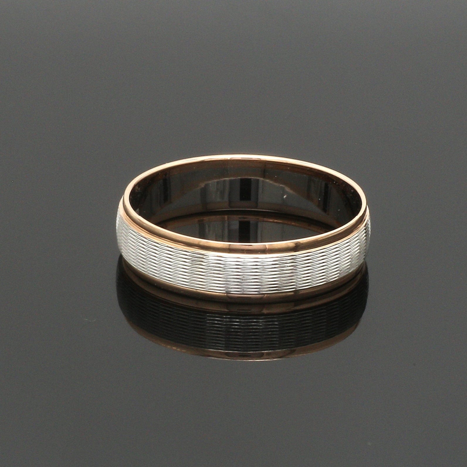 Jewelove™ Rings Unisex Platinum Rose Gold Couple Love Bands JL PT 1366