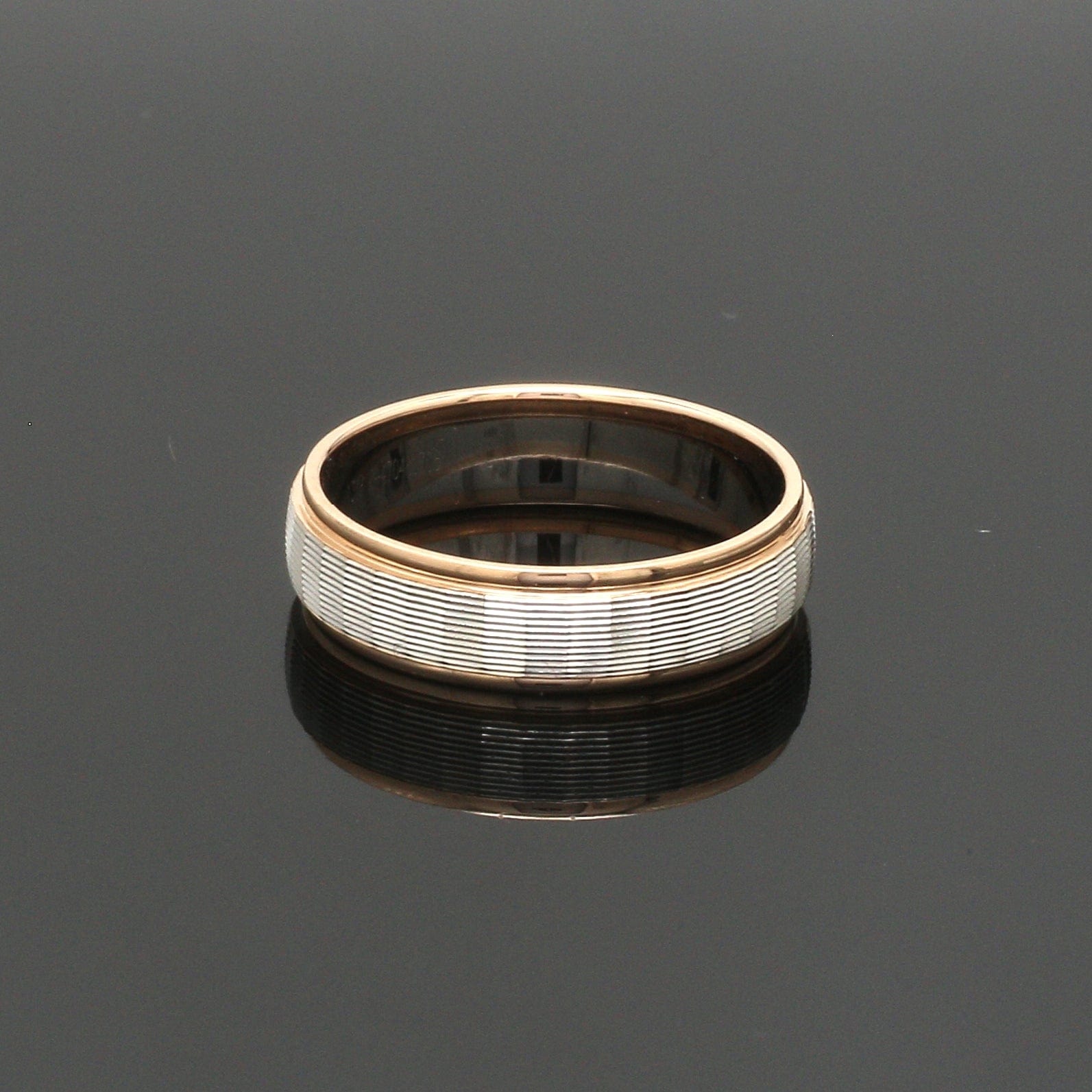 Jewelove™ Rings Unisex Platinum Rose Gold Couple Love Bands JL PT 1366