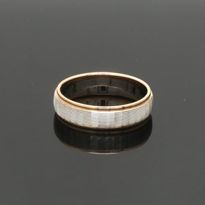 Jewelove™ Rings Unisex Platinum Rose Gold Couple Love Bands JL PT 1366