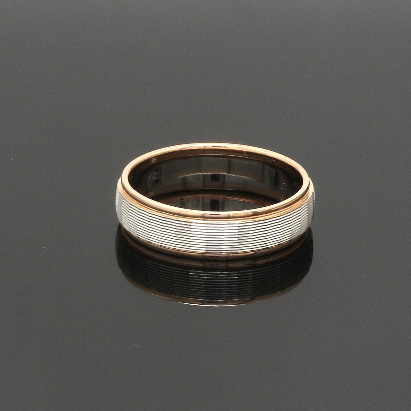 Jewelove™ Rings Unisex Platinum Rose Gold Couple Love Bands JL PT 1366