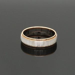 Jewelove™ Rings Unisex Platinum Rose Gold Couple Love Bands JL PT 1366